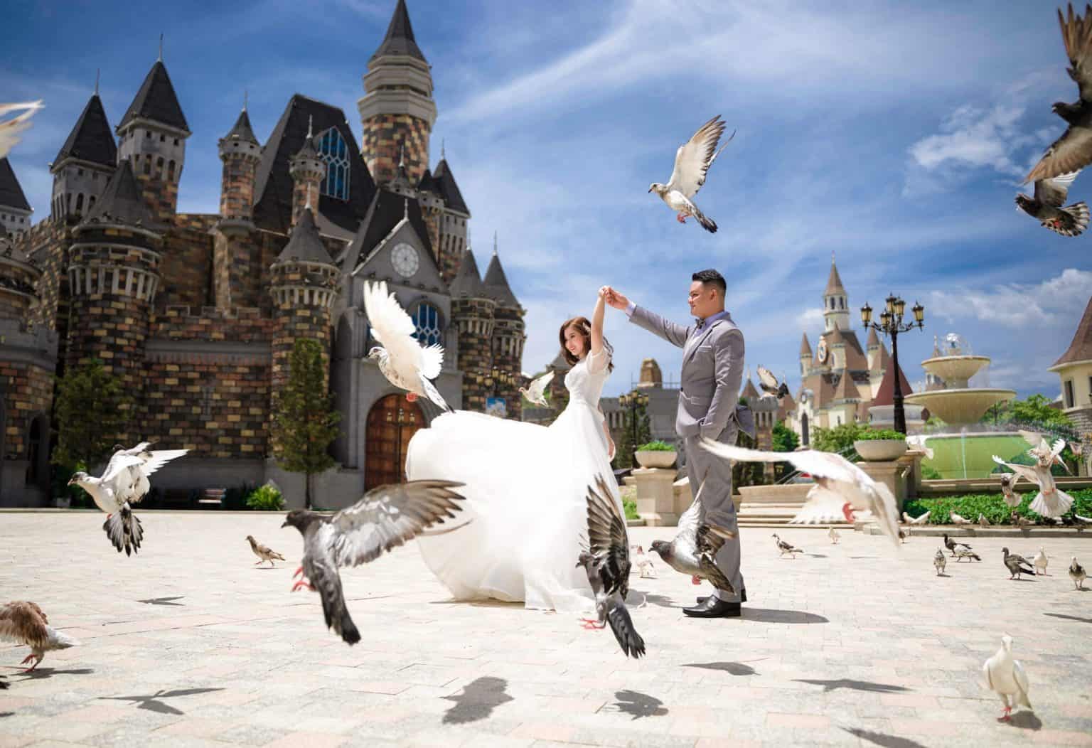 Một shoot hình cưới lung linh tại Vinpearl Nha Trang do Xoài Wedding thực hiện  