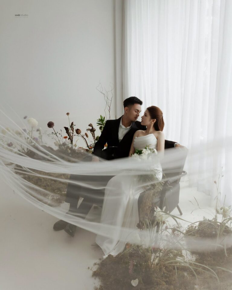 Ảnh cưới Ngọc Đức concept hoa tại studio