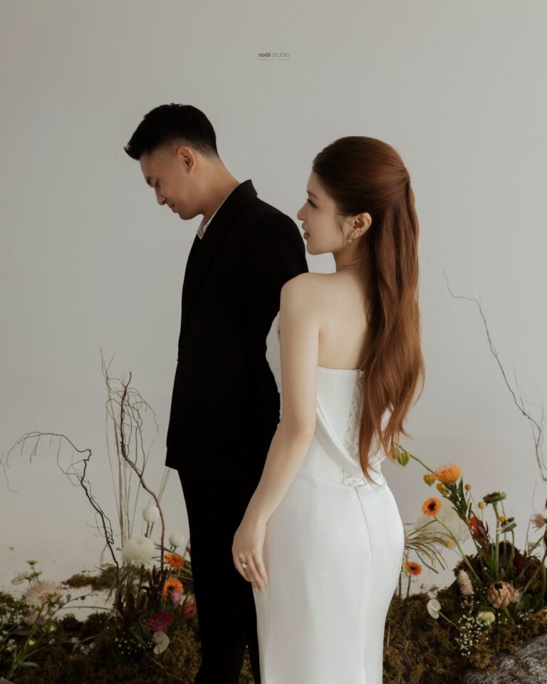 Ảnh cưới Ngọc Đức concept hoa tại studio